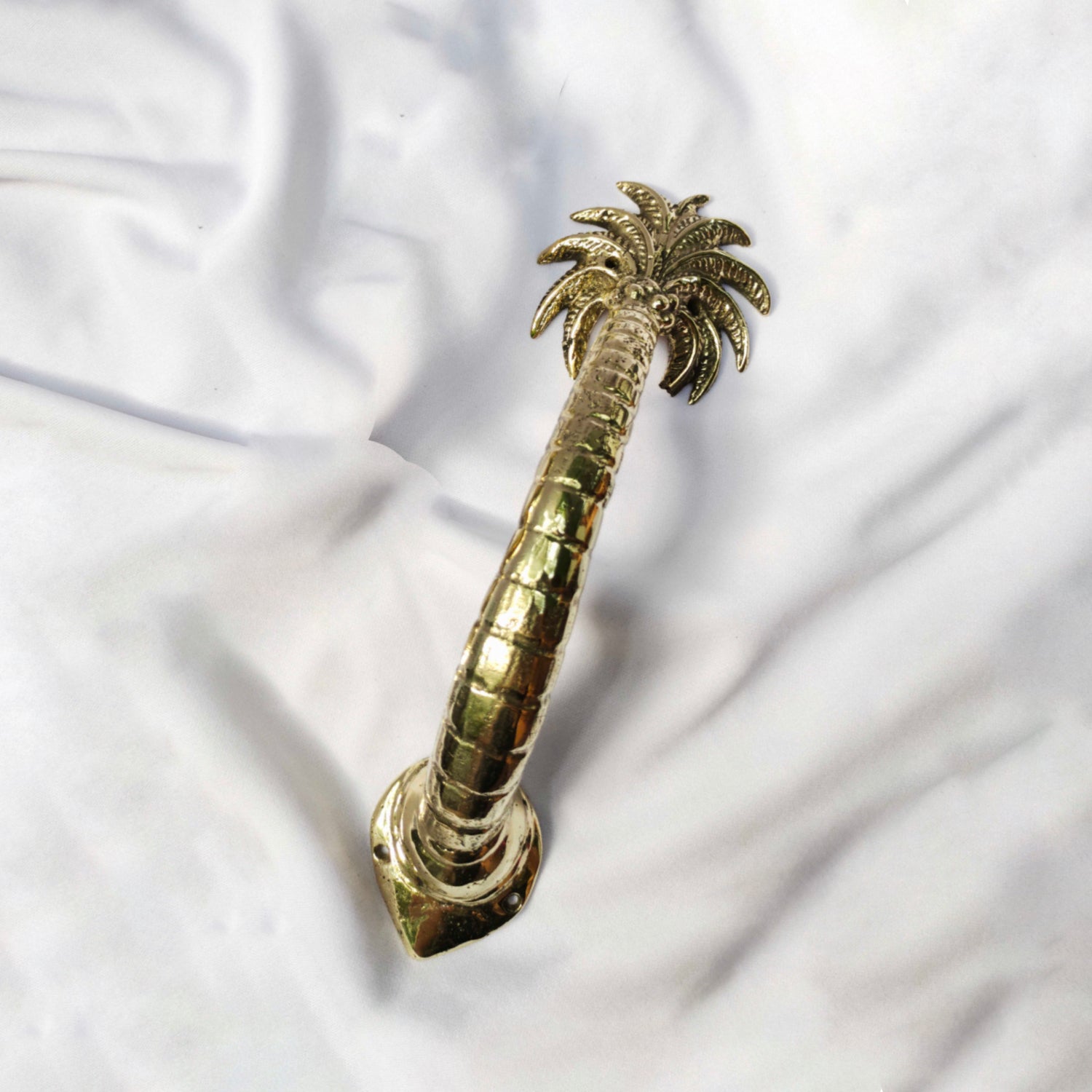 Brass Palm Door Handle 25cm