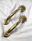 Brass Palm Door Handle 25cm