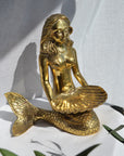 Brass Sitting Mermaid Dish