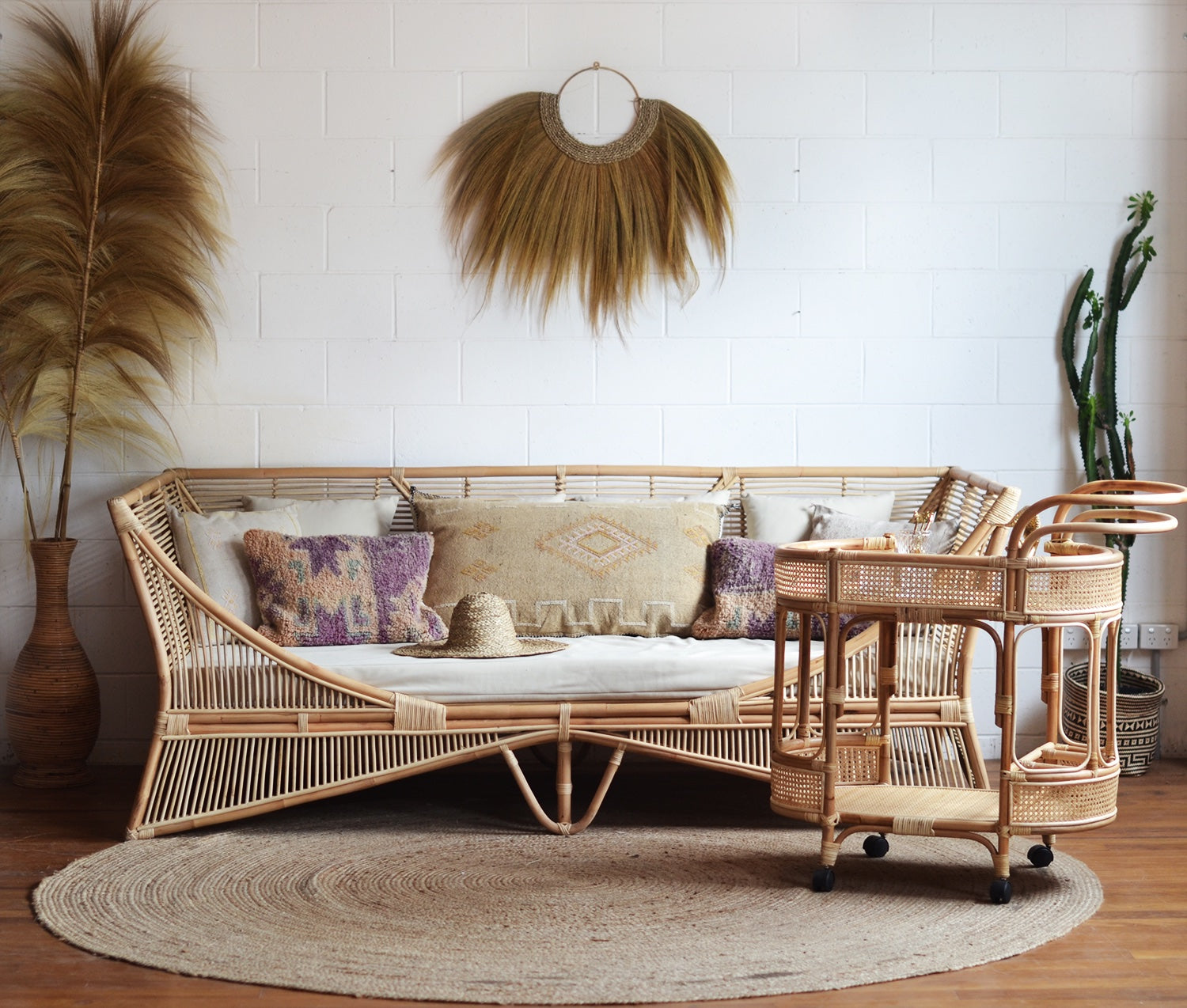PREORDER - Brunswick Natural Rattan Daybed