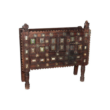 Vintage Indian Timber Damchiya Dowry Chest