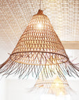 Large Cabana Woven Rattan Pendant