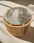 Caramel Lennox Round Rattan Coffee Table