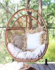 Caramel Round Single Cane Hanging Chair