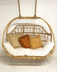 Caramel Round Double Cane Hanging Chair