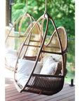 Caramel Round Single Cane Hanging Chair