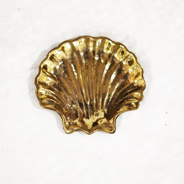 Brass Clam Shell Dish Tropical Luxe