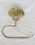 Clam Shell Brass Hand Towel Holder