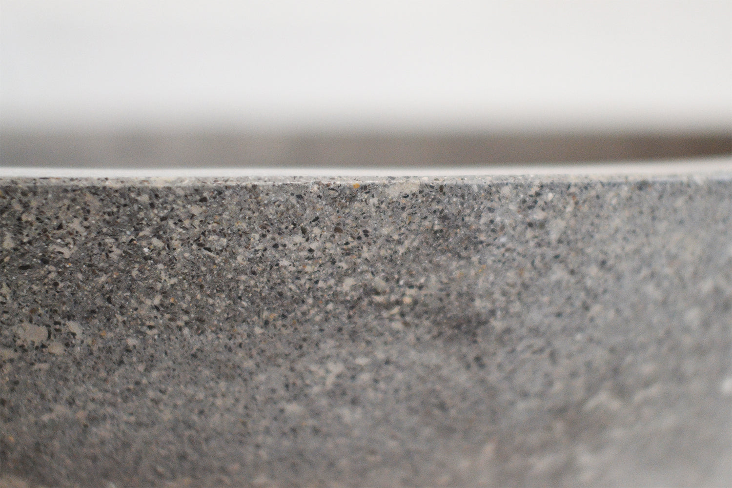 Oval Concrete Terrazzo Stone Basin - Mid Grey