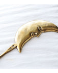 Crescent Moon Brass Wall Hook