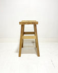 Curved Teak Counter Stool 69cm