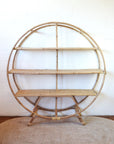 Round Rattan Book Shelf