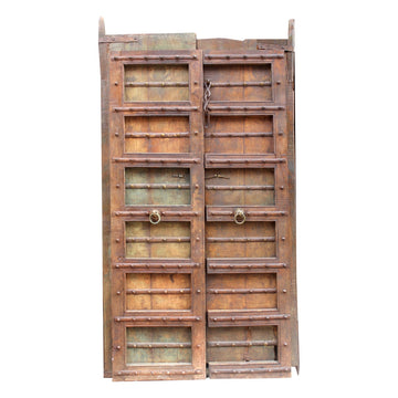 Indian Rajasthani Antique Doors #052 - 111x185cm