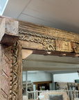 Freestanding Vintage Indian Timber Carved Mirror 01 - 127x220cm
