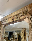 Freestanding Vintage Indian Timber Carved Mirror 01 - 127x220cm