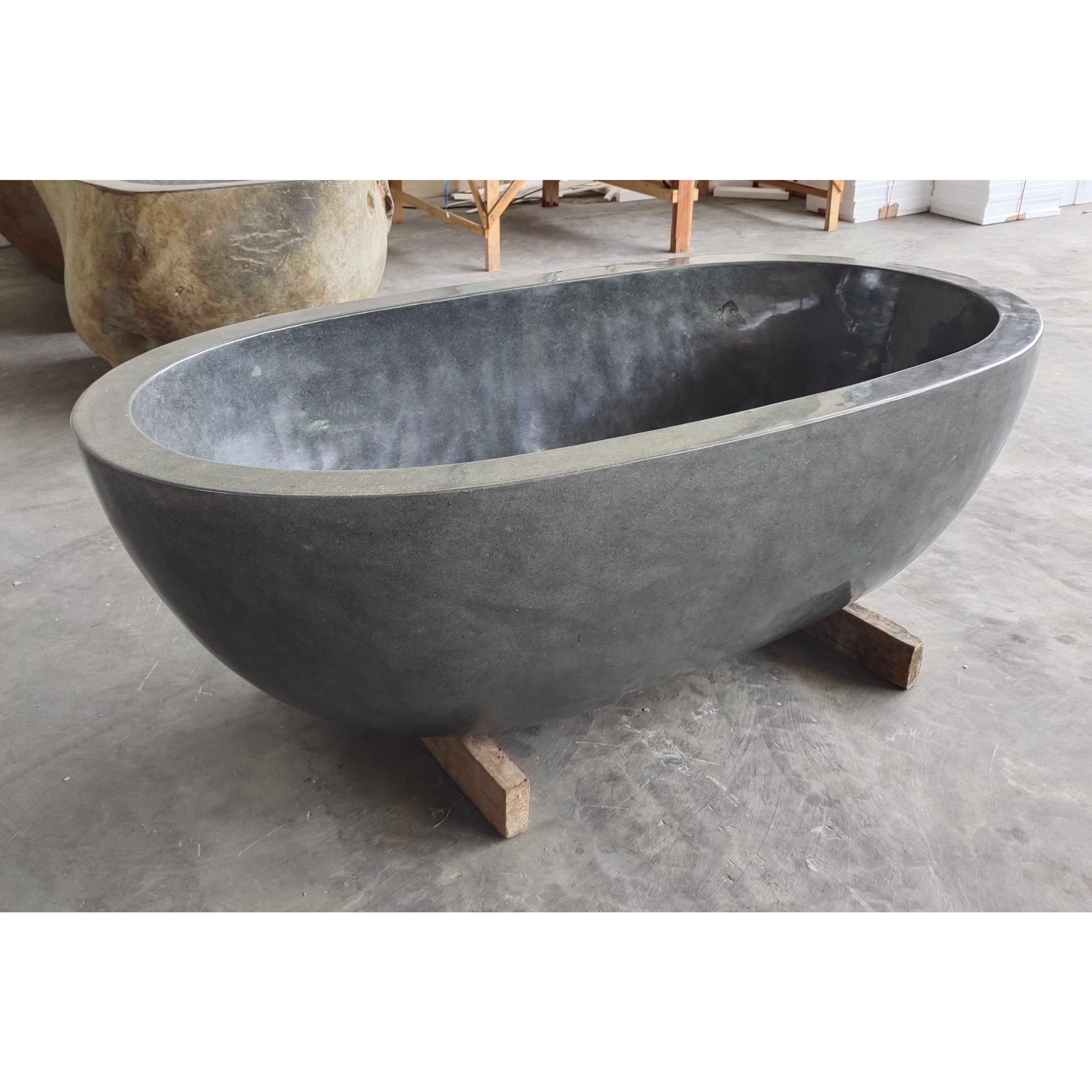Oval Full Polished Natural Stone Bath