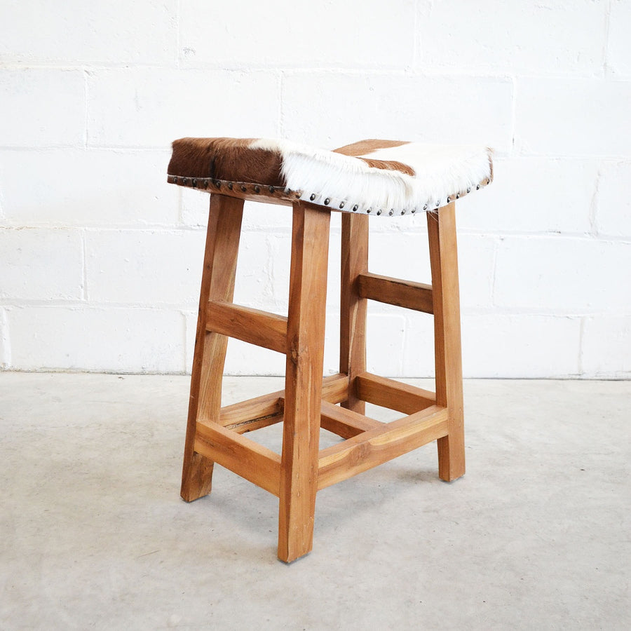 Goat Hide Counter Stool Paradise Living Co 