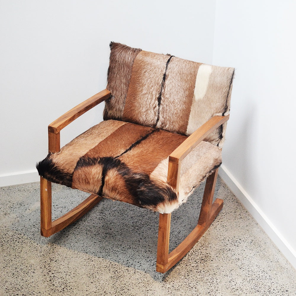 Pink Goat Rocking Chair Goat Hide Rocking Chair | Made To Order – Paradise Living Co.