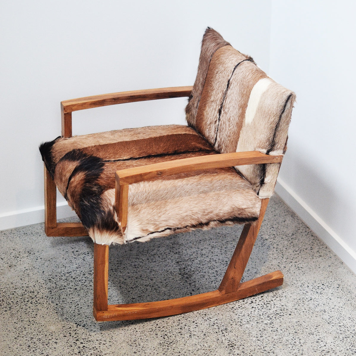 Goat Hide Rocking Chair Paradise Living Co 