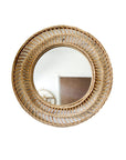 Grace Natural Round Rattan Mirror 60cm Dia