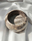 Grey Marble Stone Candle Holder 2 Hole 6.5cm Dia