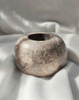 Grey Marble Stone Candle Holder 2 Hole 6.5cm Dia