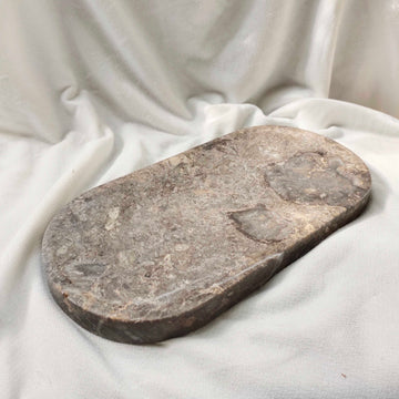 Grey Marble Stone Oval Dish
