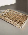 Grey Rattan Rectanglular Serving Tray