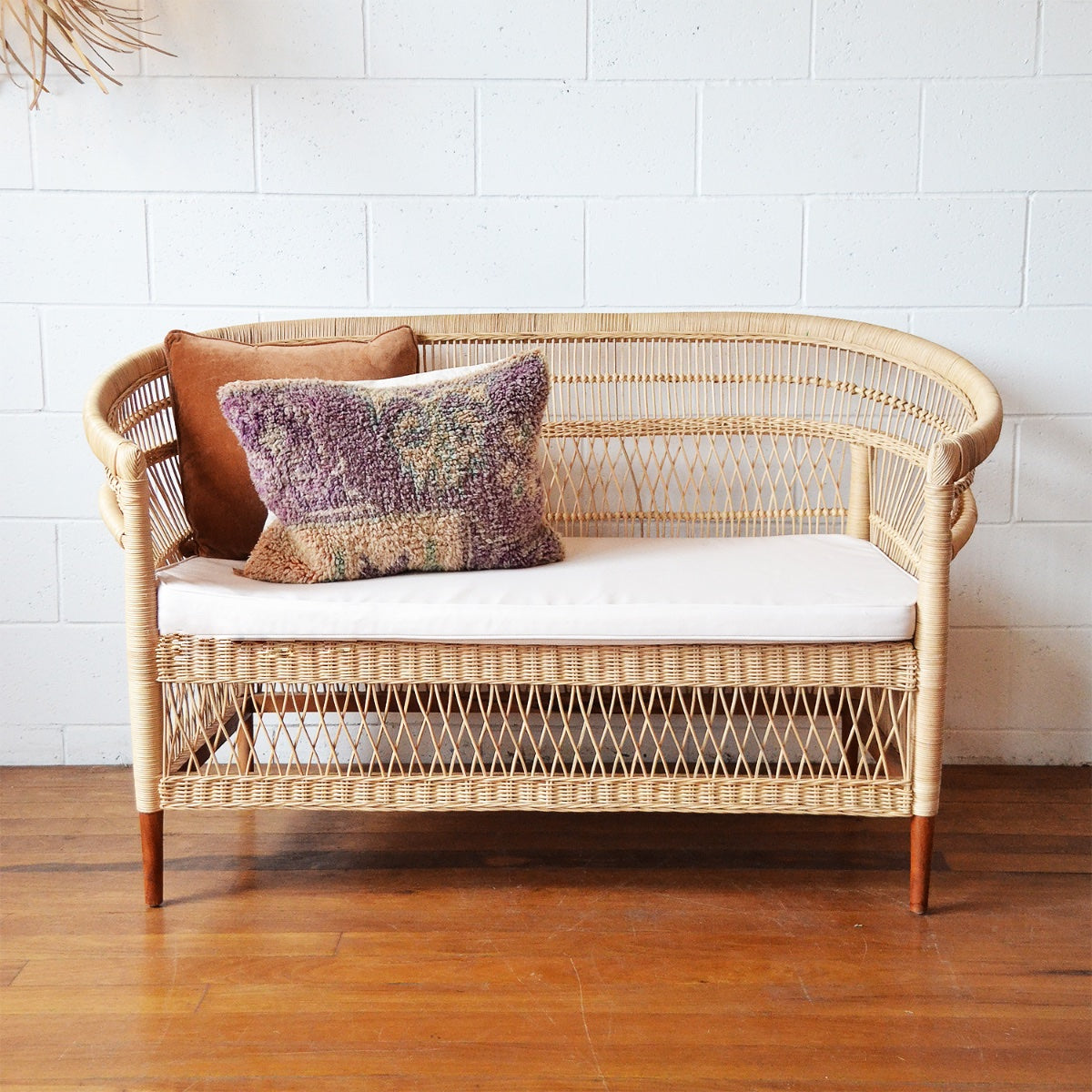 Handwoven Malawi Style Double Rattan Chair