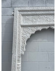 White Carved Indian Arch Frame - 143x253.5cm