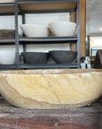 Oval Polished Onyx Stone Basin 