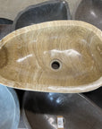 Oval Polished Onyx Stone Basin 