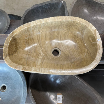 Oval Polished Onyx Stone Basin #007