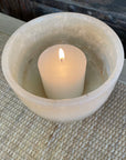 Onyx Stone Round Stand Candle Holder