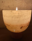 Onyx Stone Round Stand Candle Holder