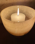 Onyx Stone Round Stand Candle Holder