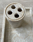 Beige Marble Stone Tooth Brush Holder