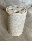 Beige Marble Stone Tooth Brush Holder