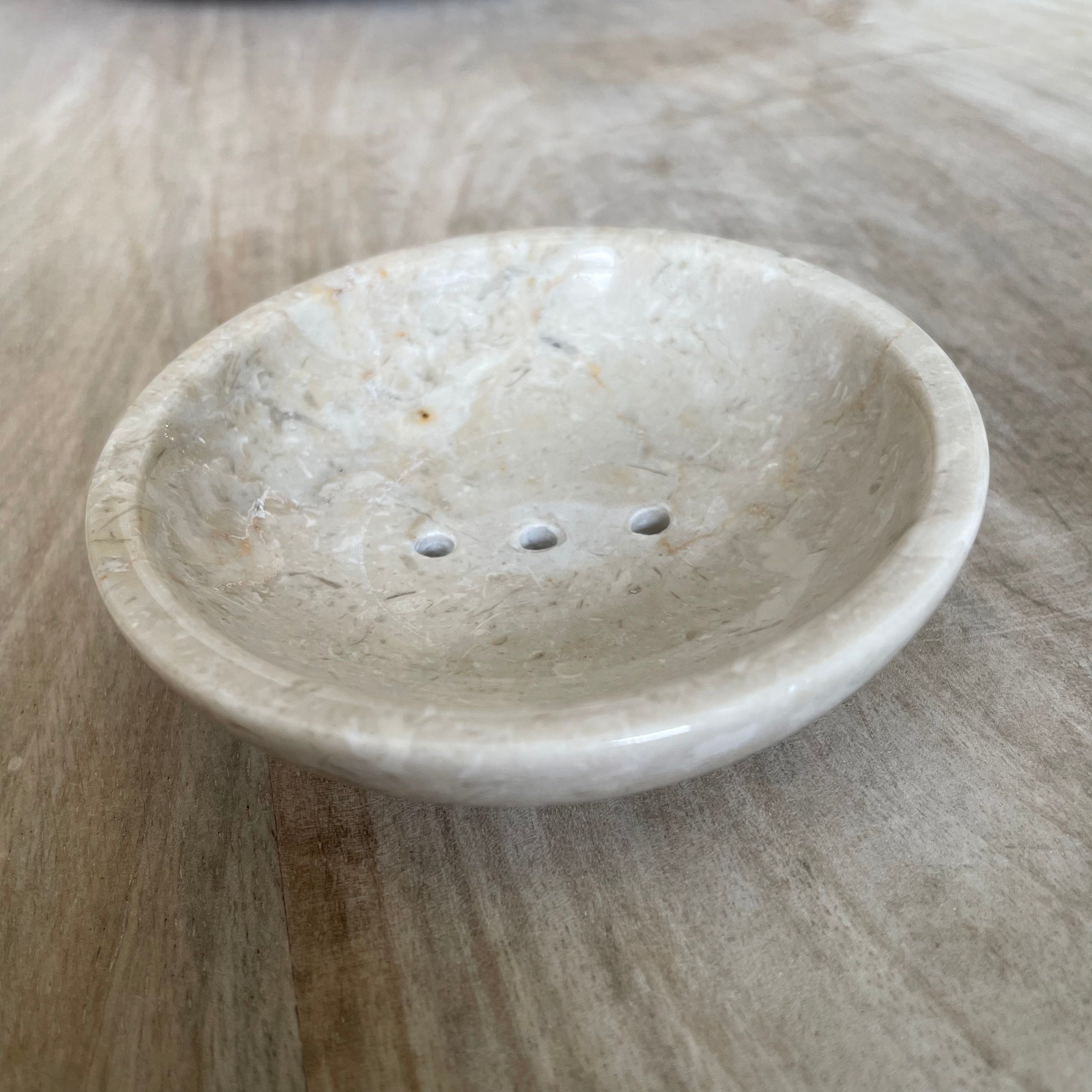 Marble Stone Soap Dish - Beige