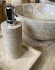 Beige Marble Stone Soap Dispenser