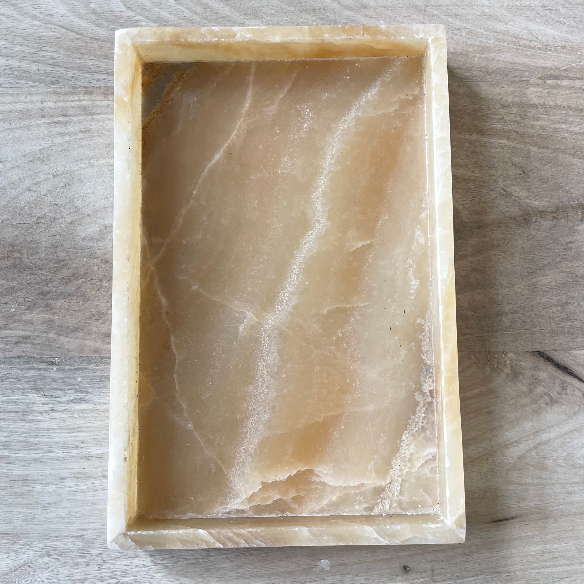 Onyx Rectangular Stone Tray