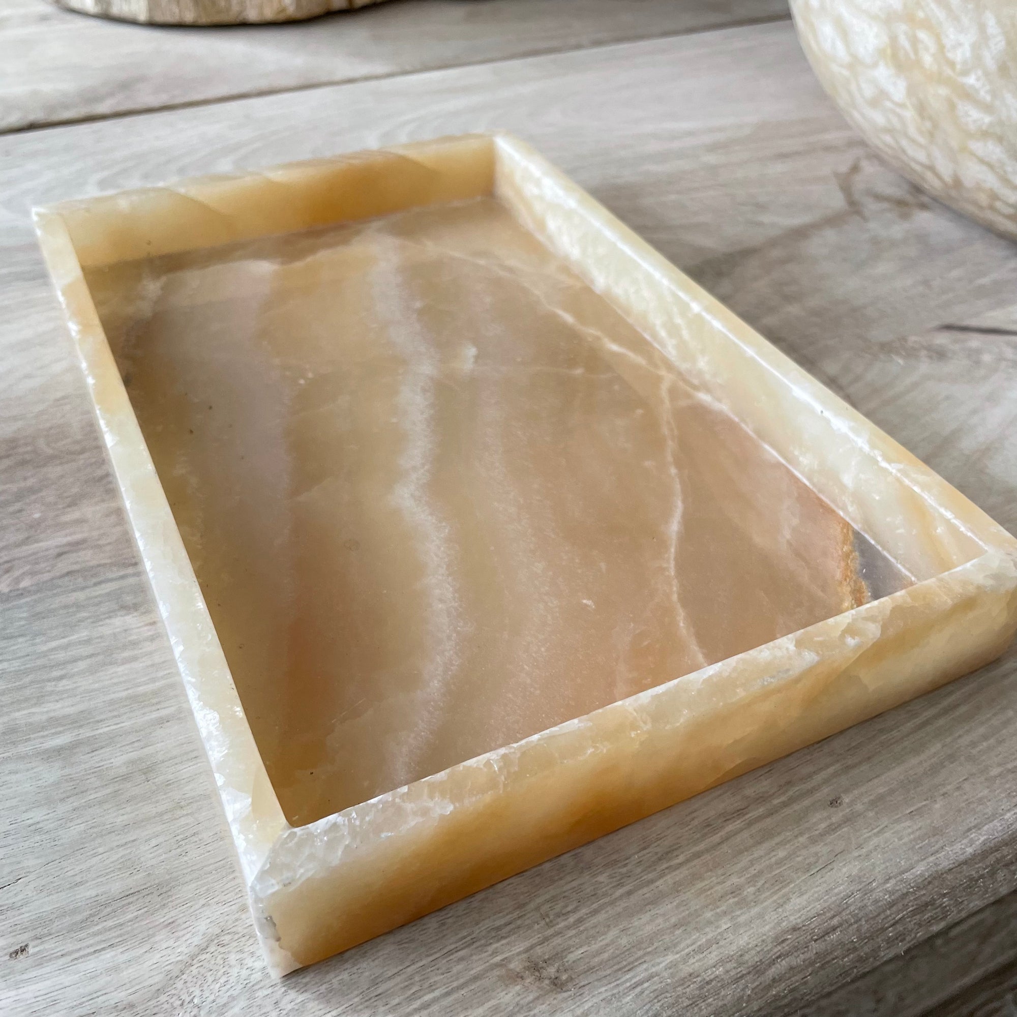 Onyx Rectangular Stone Tray