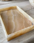 Onyx Rectangular Stone Tray