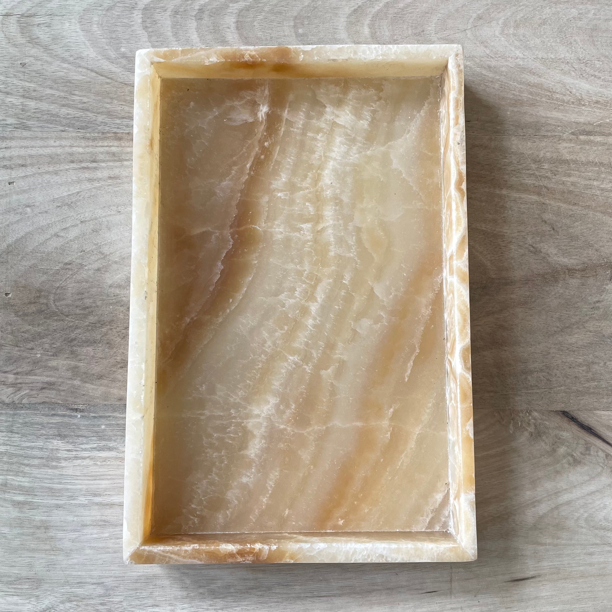 Onyx Rectangular Stone Tray