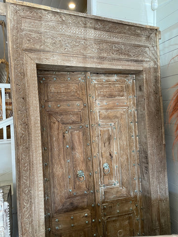 Indian Rajasthani Antique Framed Door #028 - 149x256cm