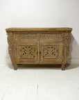 Indah White Wash Carved Teak Vanity 120cm