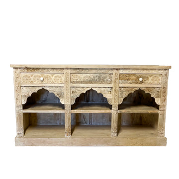 Indian Acid Wash Arch Timber Sideboard 150cm