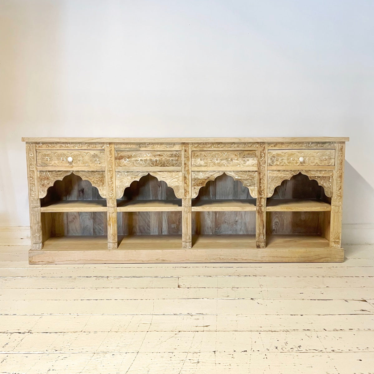 Indian Acid Wash Arch Timber Sideboard 200cm