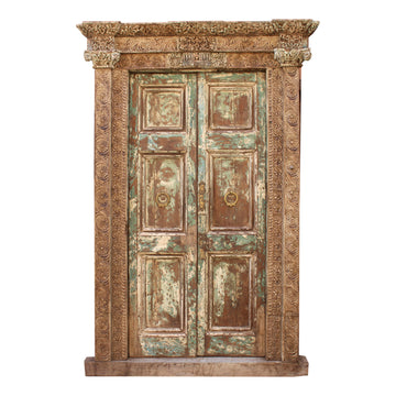 Indian Rajasthani Antique Framed Door #036 - 138x240cm