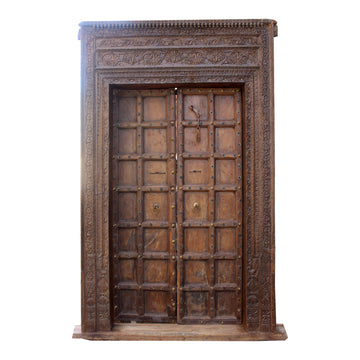 Indian Rajasthani Antique Framed Door #037 - 157x262cm